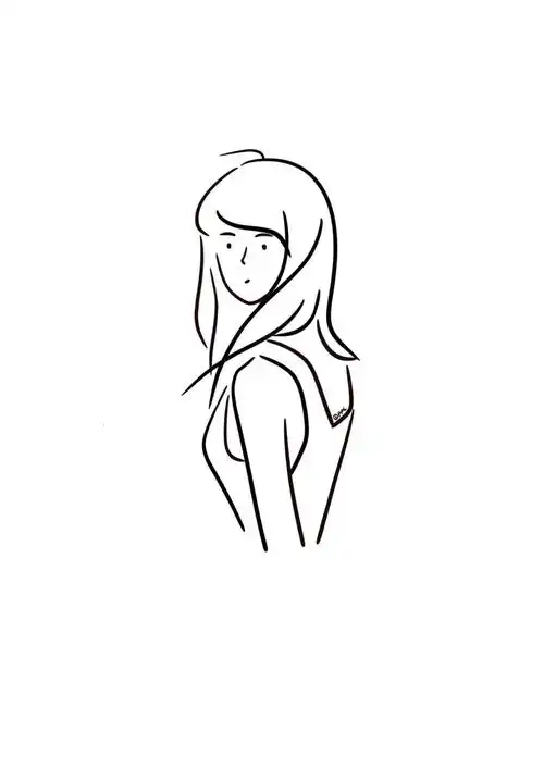 极简画ins风女孩97