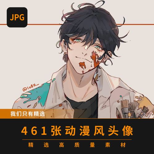 男生超酷朋友圈抖音小红书头像素材临摹绘画病娇美男