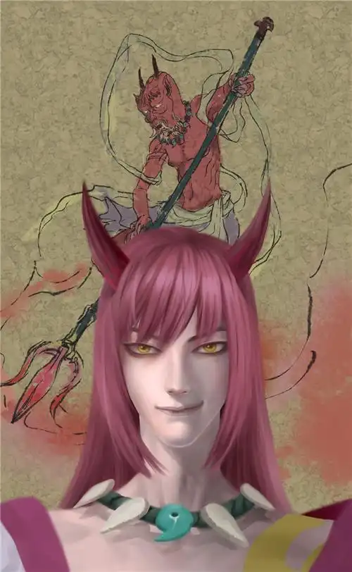 决战平安京同人手绘:【夜叉】皮肤-插画系列