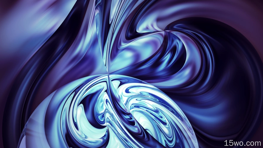 抽象 蓝色 高清壁纸