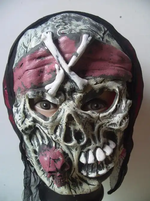 万圣节鬼节面具海盗面具鬼脸面具粉红色鬼面