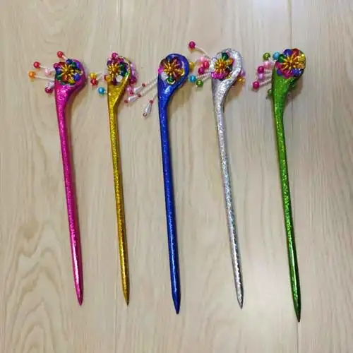 朝鲜族民俗韩服簪子韩国宫廷发簪古典复古盘头新娘婚礼流苏-阿里巴巴