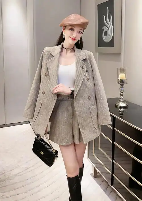 感小众显瘦时尚气质裙裤两件套女装2021秋冬新款2020秋冬季时尚小香