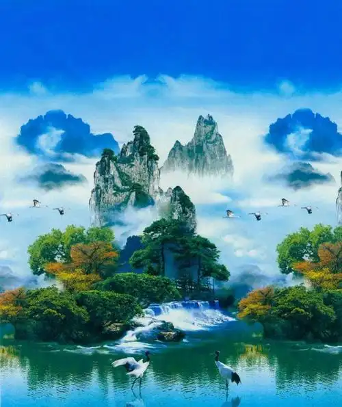 鸟语花香,山清水秀