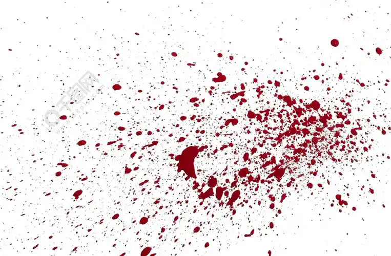 在白色背景的人工滴血