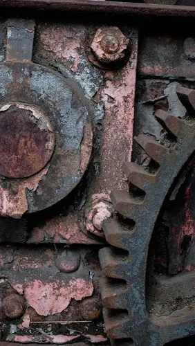 iphone 壁纸 工业机器,铁锈,齿轮