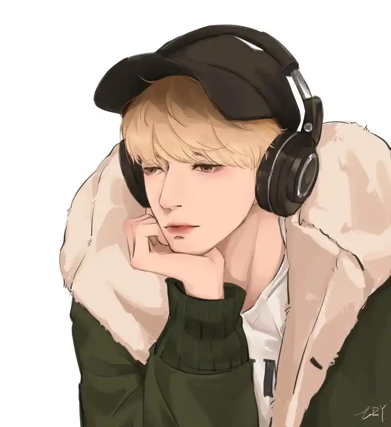 青春伤痛文学二次元男高(手绘cr:01啃一口咩x)#张艺兴# - 抖音