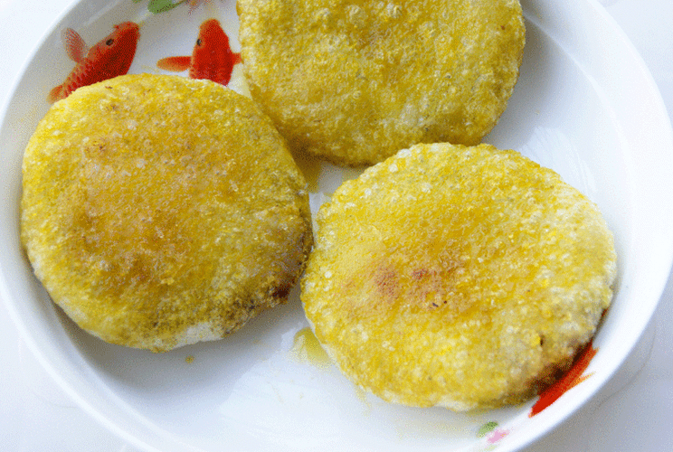 贵州特色小吃 遵义油炸粑 街边小吃豆沙糍粑 咸味豆沙粑一斤包邮