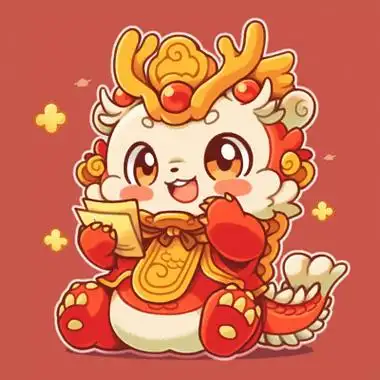 龙年卡通可爱龙生肖看书学习教育形象插画笃志好学元旦新年卡通龙插画