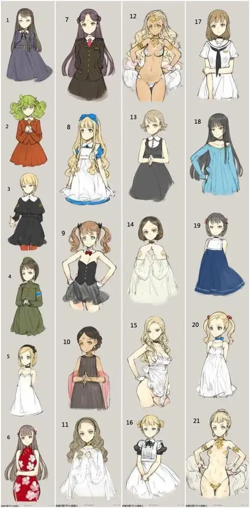 给大家献上各种动漫服装系列:(宫廷装)(演出装)(比基尼秀)(女仆装)