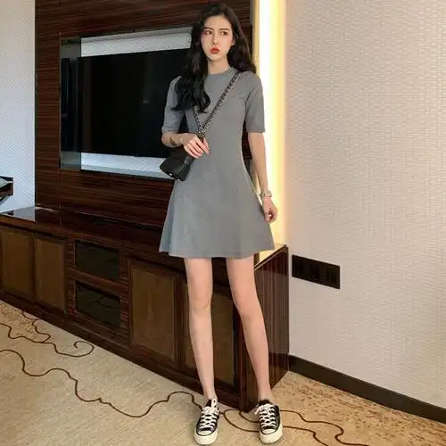 cd连衣裙套装短裙半袖大佬女装mm变装大码睡衣