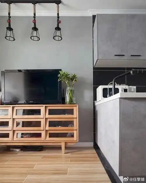 47平米小公寓一居改两居,玄关离卧室步线距离不大