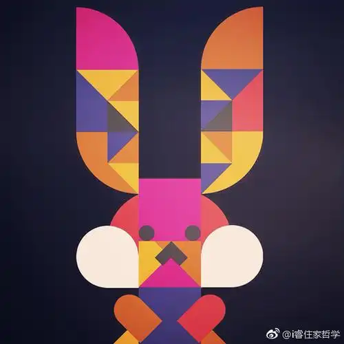 用一款几何拼图软件绘制出的几何动物图非常有趣