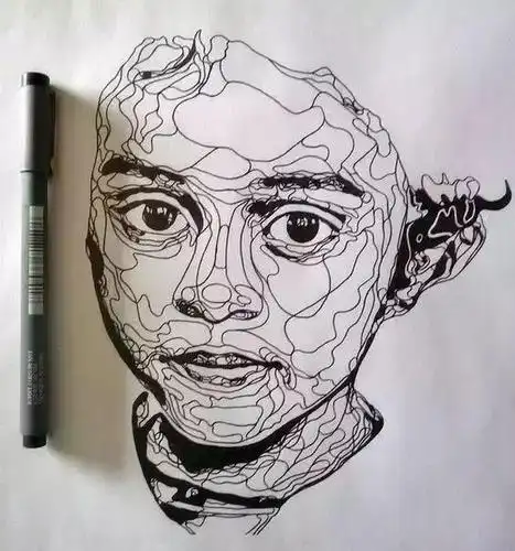 比利时艺术家 kris trappeniers的线条艺术