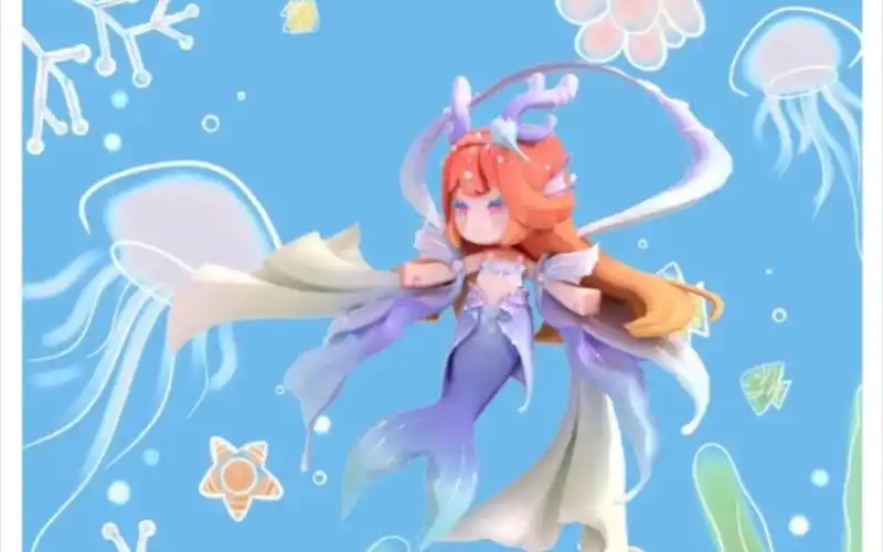 迷你世界美人鱼皮肤灵汐的美照!