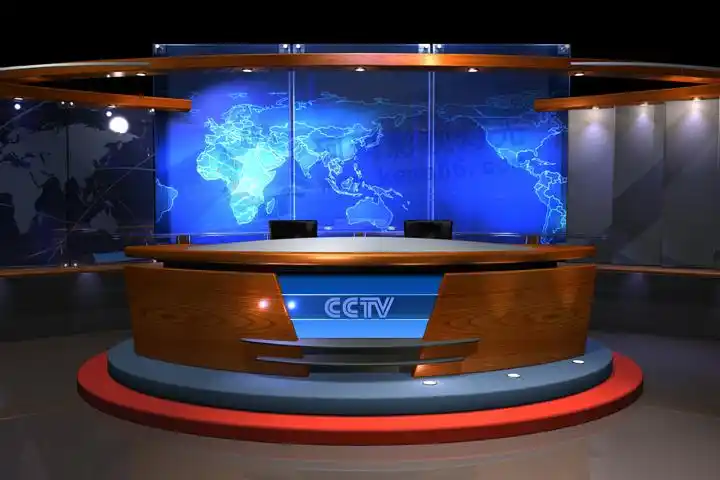 新闻演播桌km-206(可坐1-2人) 颜色/尺寸可定制