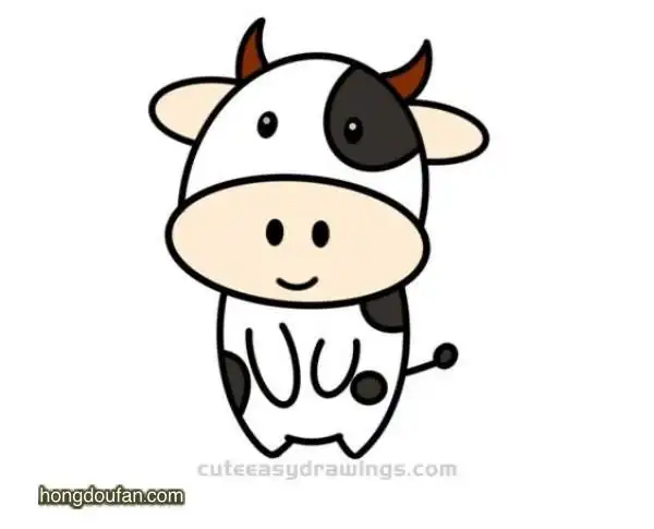 拟人化小牛简笔画大全