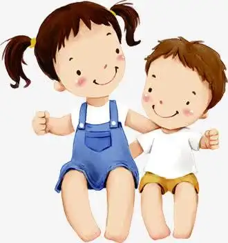 卡通可爱男孩女孩