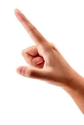 手指指向手势图