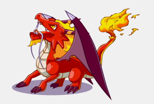 洛克王国赤炎飞龙动态图欣赏