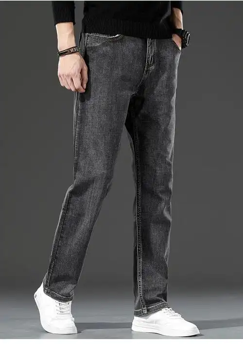 秋冬款裤子潮男士百搭舒适显瘦男式裤子烟灰色90840腰围3尺1195205