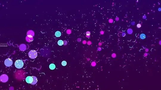 紫色梦幻抖音风六边形粒子光晕特效舞台背景