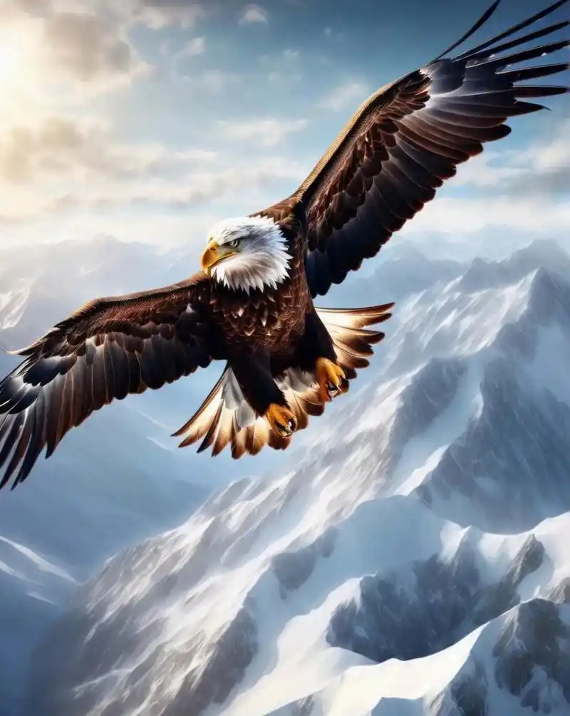 分享图片:雄鹰展翅  "命运从来都是掌握在自己的手中,埋怨只是一种