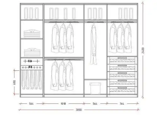 以及cad家具图库衣柜设计图cad图库节点结构定制整体衣柜cad图纸组合