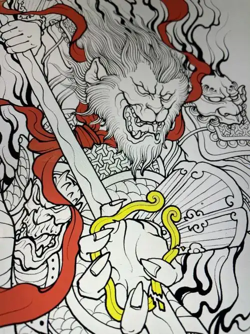 帮朋友画了个魔猴.挣脱世俗,冲破禁锢!#纹身也清新