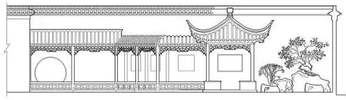 图9-8-61   曲廊立面图