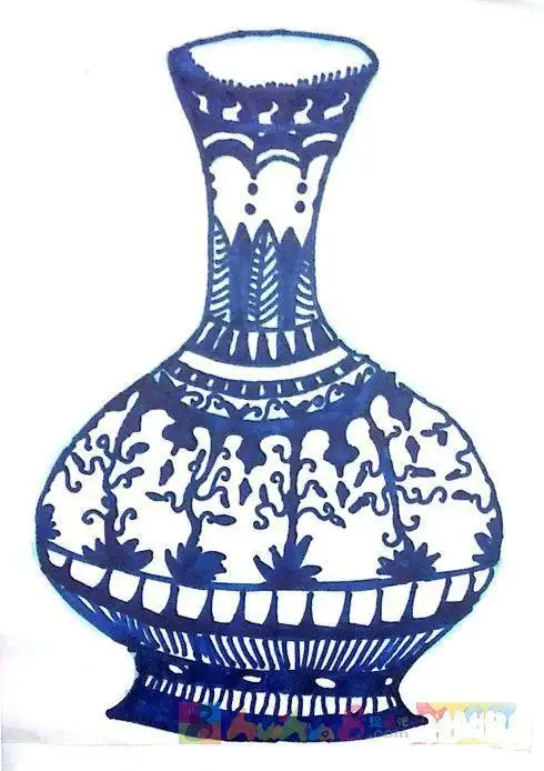 简单的青花瓷瓶子简笔图片怎么画简笔画教程 绘画吧 画画青花瓷花瓶简