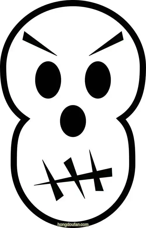 7张万圣节南瓜小鬼头卡通手绘简笔画