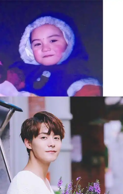 明星修复童年照马天宇竟神似年画童子