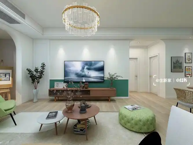 清爽养眼的北欧简约风120平三居室装修设计