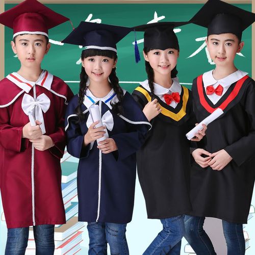 儿童博士服幼儿园学士服套装拍照大班服毕业服装小学生毕业照礼服