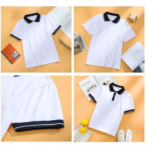 校服短袖育英中学t恤白色夏男女情侣初高中班服裤子小学园服韩版sn