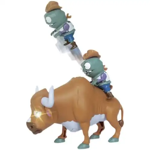 音乐植物大战僵尸玩具骑牛小鬼僵尸声光水牛可动动漫潮玩盲盒