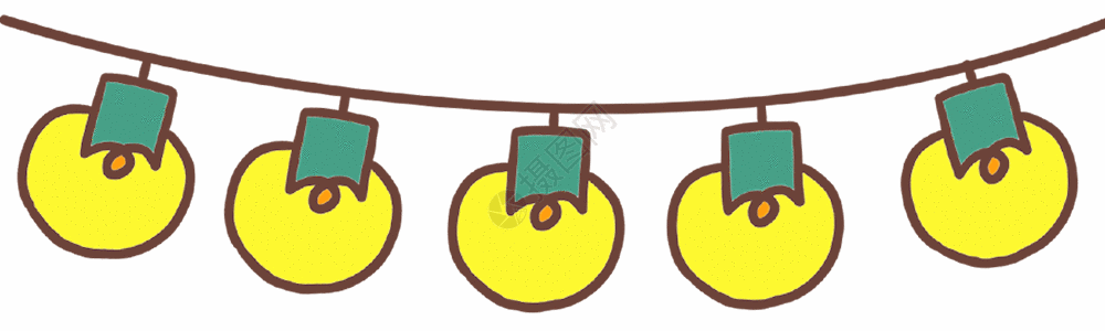 可爱圆形分割线gif图片素材