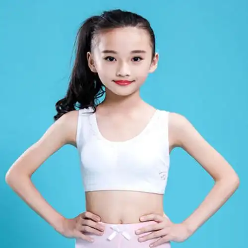女童发育期背心中大童背心式无钢圈文胸夏季纯棉少女内衣8-16岁薄
