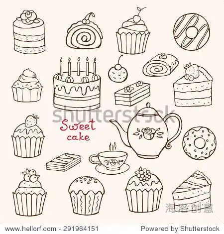 大福甜点简笔画