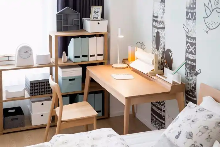 标签大全木水书桌效果图