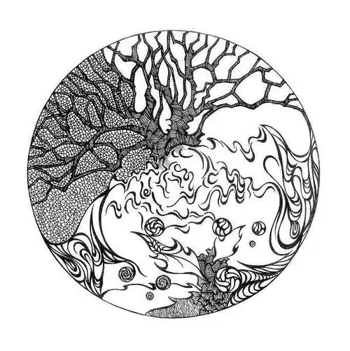 一些圆 黑白装饰画