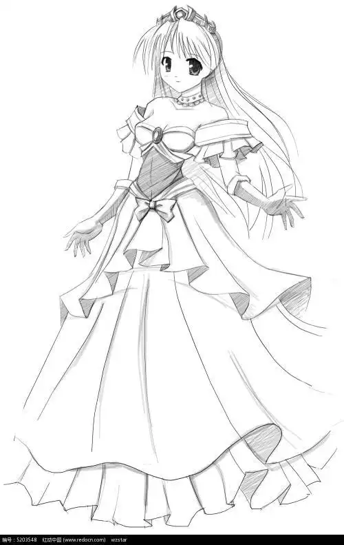 少女简笔画人物设计图