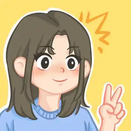 比耶手势卡通可爱动漫女生人物头像图片