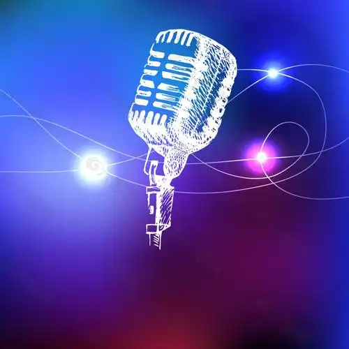 音乐霓虹灯背景矢量素材