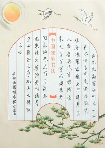 看惯了铅字体小伙伴快来围观好看的硬笔书法作品长这样