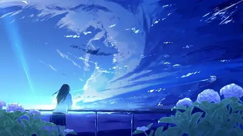 唯美,意境,动漫,蓝色
