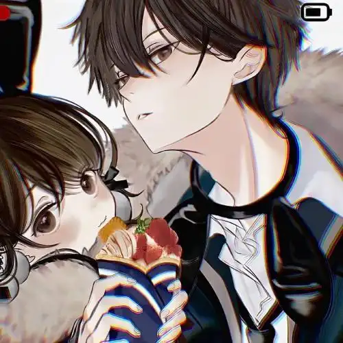 小清新动漫情侣头像,跟喜欢的人在一起是最开心的