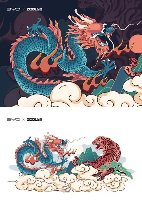 王者之势 龙腾虎跃|平面|图案|幸福边缘 - 原创作品 - 站酷 (zcool)