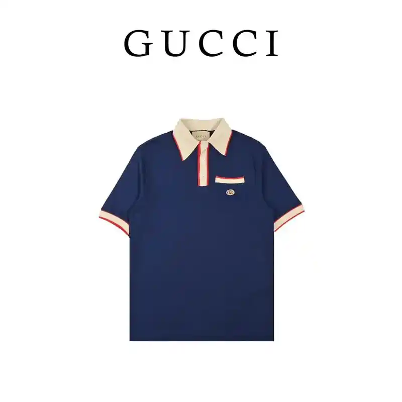 gucci/古驰 口袋刺绣logo短袖pol - 抖音